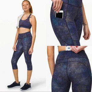 Lululemon Fast and Free Crop II Leggings Polar